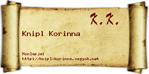 Knipl Korinna névjegykártya